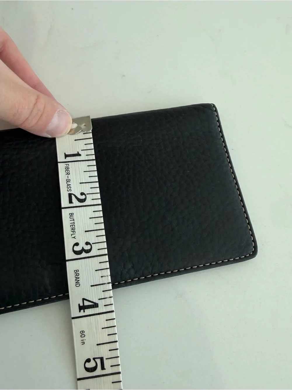 Vintage Coach simple black leather checkbook Minimalist